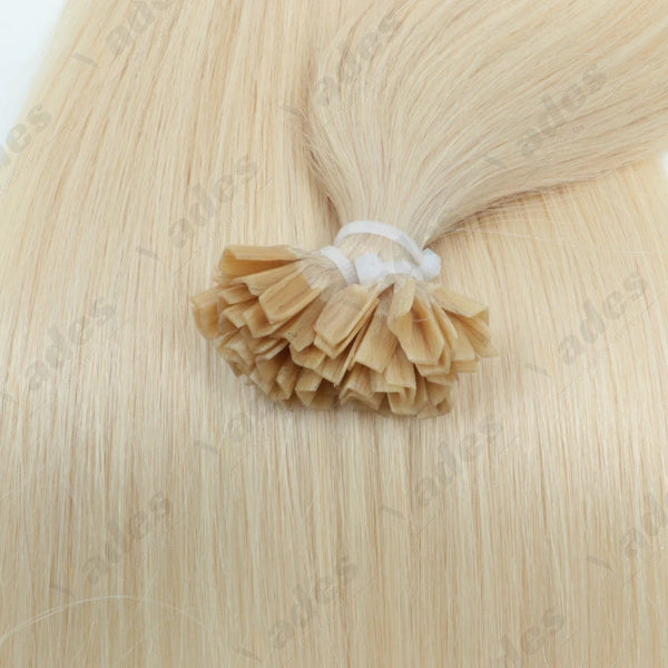 K Tip Hair Extensions Human Hair Keratin Pre Bonded Hot Fusion Nail Tip Balayage Natural Silky Straight Extensions for Women Use
