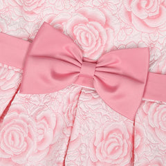 2026 New Fashion Rose Flower Girls Dress Summer Sleeveless Bow Girls Princess Dress Birthday Party Gifts 2-10 Years Kids Clothes