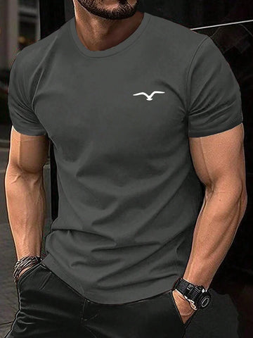 Seagull Men T-shirt Luxury Brand Fashion Big Size Top Casual Short Sleeve  New Arrival
