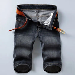 Summer Shorts Jeans Men Denim Pants Stretch Black Fashion Design Men's Jeans Slim Straight Male Short Jeans