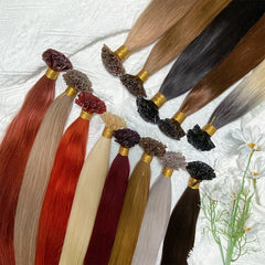 K Tip Hair Extensions Keratin Human Hair Hot Fusion Hair Extension Italy Keratin Glue Machine Remy 12-24inch 30 50G/pack