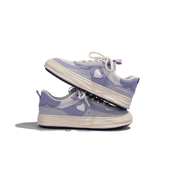 Sweet And Cool Girl Purple Heart Casual Shoes