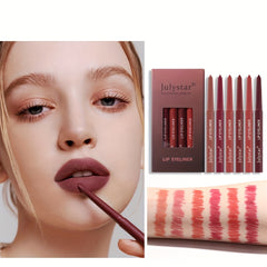 Lip Pencil Waterproof Non-halo Lipstick Pen Pink Matte Lip Gloss Rotating Lip Liner Set Valentine's Day Gifts