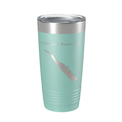 Calamus Reservoir Tumbler Lake Map Travel Mug Insulated Laser Engraved Coffee Cup Nebraska 20 oz