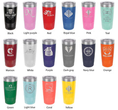 Calamus Reservoir Tumbler Lake Map Travel Mug Insulated Laser Engraved Coffee Cup Nebraska 20 oz