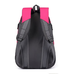 Bright Pink Casual Sports Backpack - Trendy Large Capacity Adjustable Travel Bag with Multiple Compartments, Durable Oxford Material, Perfect for Outdoor Adventures & Daily Use