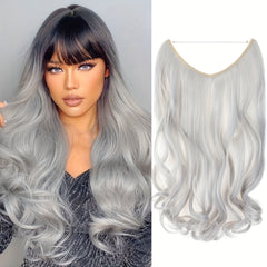 Hair Extensions Invisible Hair Extensions Secret Hidden Wire Long Curly Hair Pieces For Women Synthetic Halloween Christmas