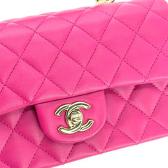 CHANEL  Quilted Lambskin Mini Rectangular Top Handle