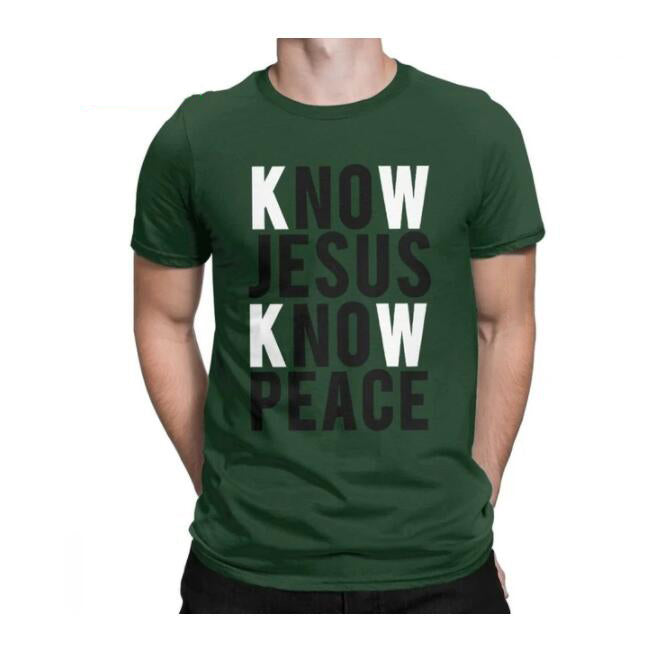 Printed round neck short sleeves