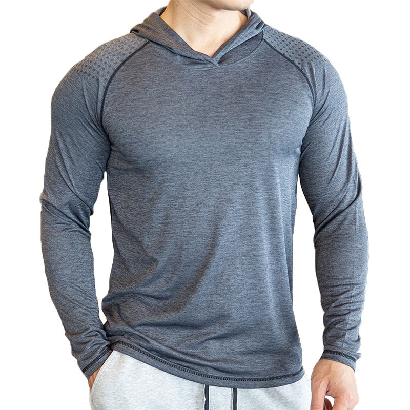Sports Long-sleeved Men's Hooded Sweater Running Fitness Quick-drying
