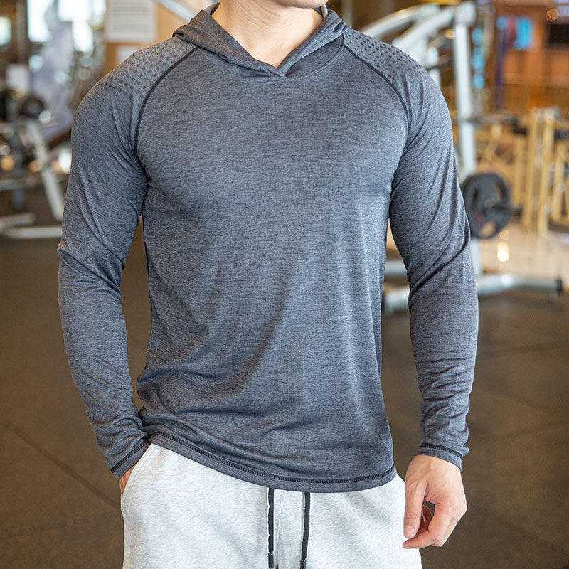 Sports Long-sleeved Men's Hooded Sweater Running Fitness Quick-drying