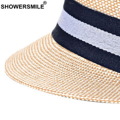 SHOWERSMILE grey jazz Hats men classic patchwork