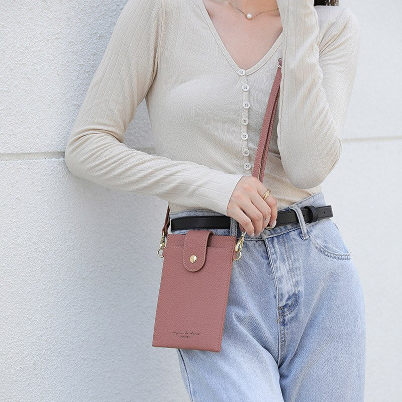 Fashion Designer Thin Messenger Bag Women Small Shoulder Bag Ladies Cell Phone Pocket Mini Crossbody Bag Female Card Purse