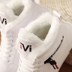 Women Winter Boots Snow Boots  Ankle Keep Warm Plush Shoes Sneakers Flats Lace Up Ladies Short Shoes