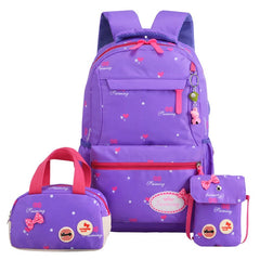 3pcs/set Printing School Bags Backpack Schoolbag fashion kid  lovely