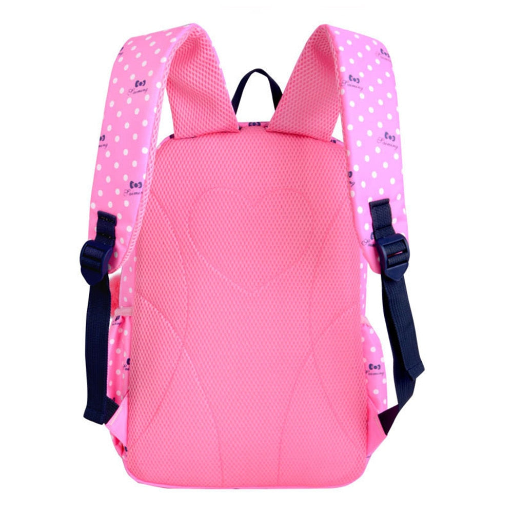 3pcs/set Printing School Bags Backpack Schoolbag fashion kid  lovely