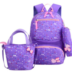 3pcs/set Printing School Bags Backpack Schoolbag fashion kid  lovely