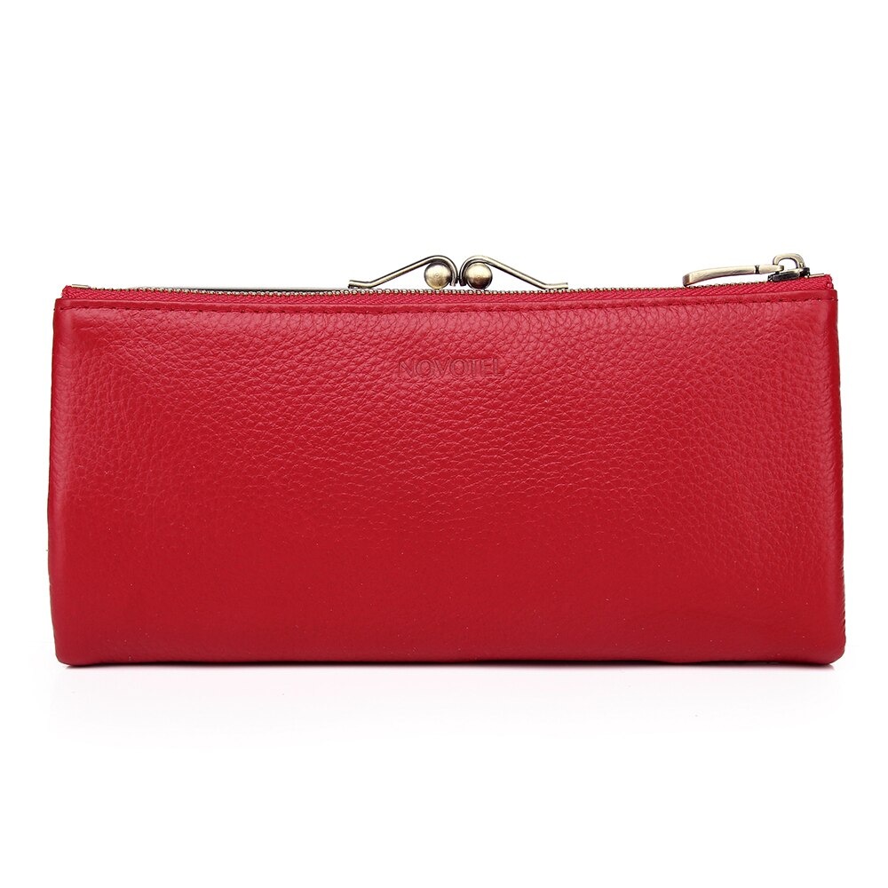 Unishow Genuine Leather Women Wallet Long Clip Women Purse Clutch Brand Designer Cow Leather Ladies Wallet Female Phone Purse