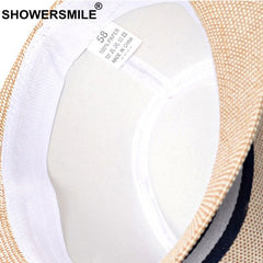 SHOWERSMILE grey jazz Hats men classic patchwork