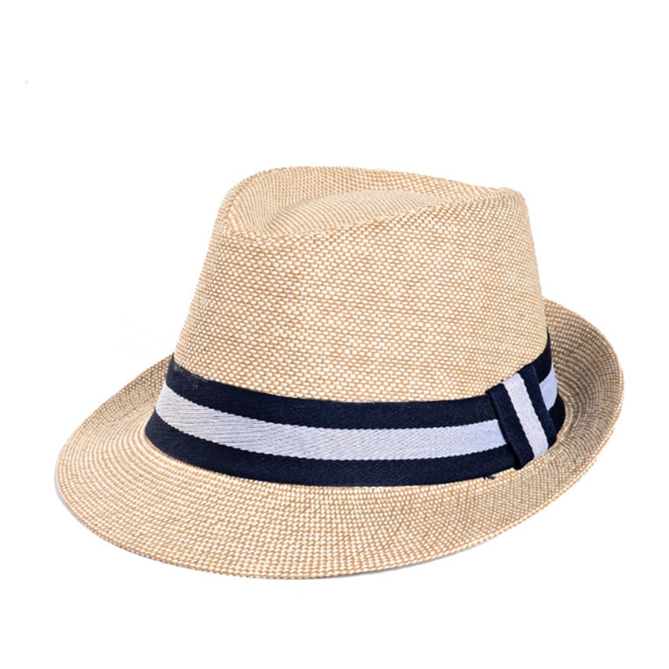 SHOWERSMILE grey jazz Hats men classic patchwork
