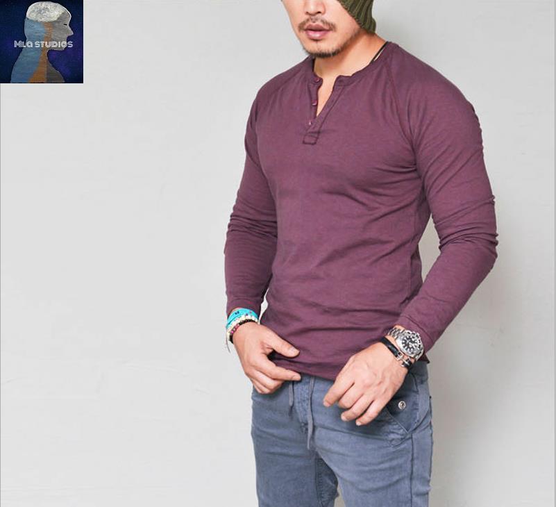 Autumn Men's Bottomming Shirt Long Sleeve Slim T-shirt Long Sleeve T-shirt