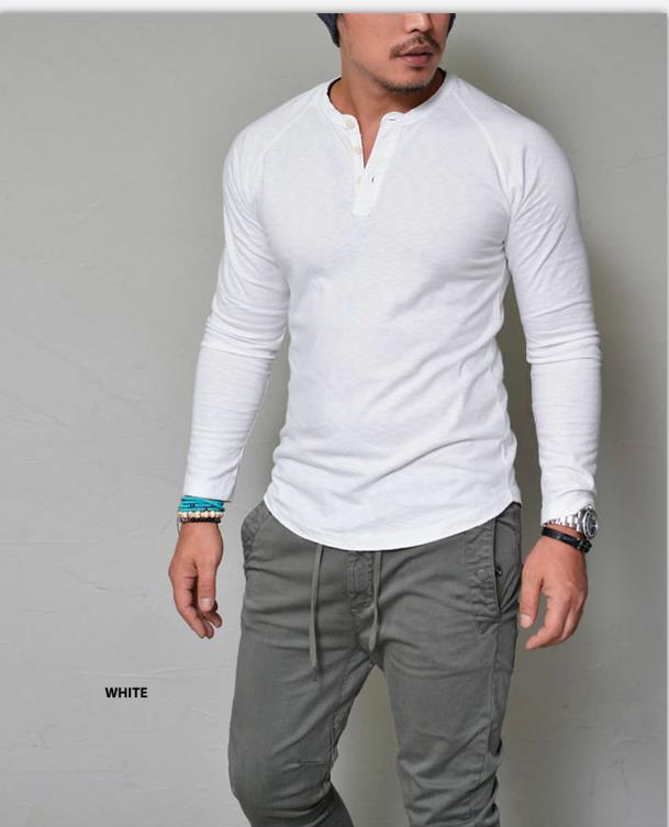 Autumn Men's Bottomming Shirt Long Sleeve Slim T-shirt Long Sleeve T-shirt