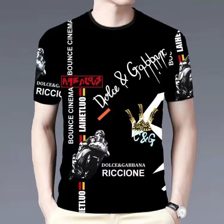 Summer New Mens T Shirts Oversized Loose Clothes Vintage