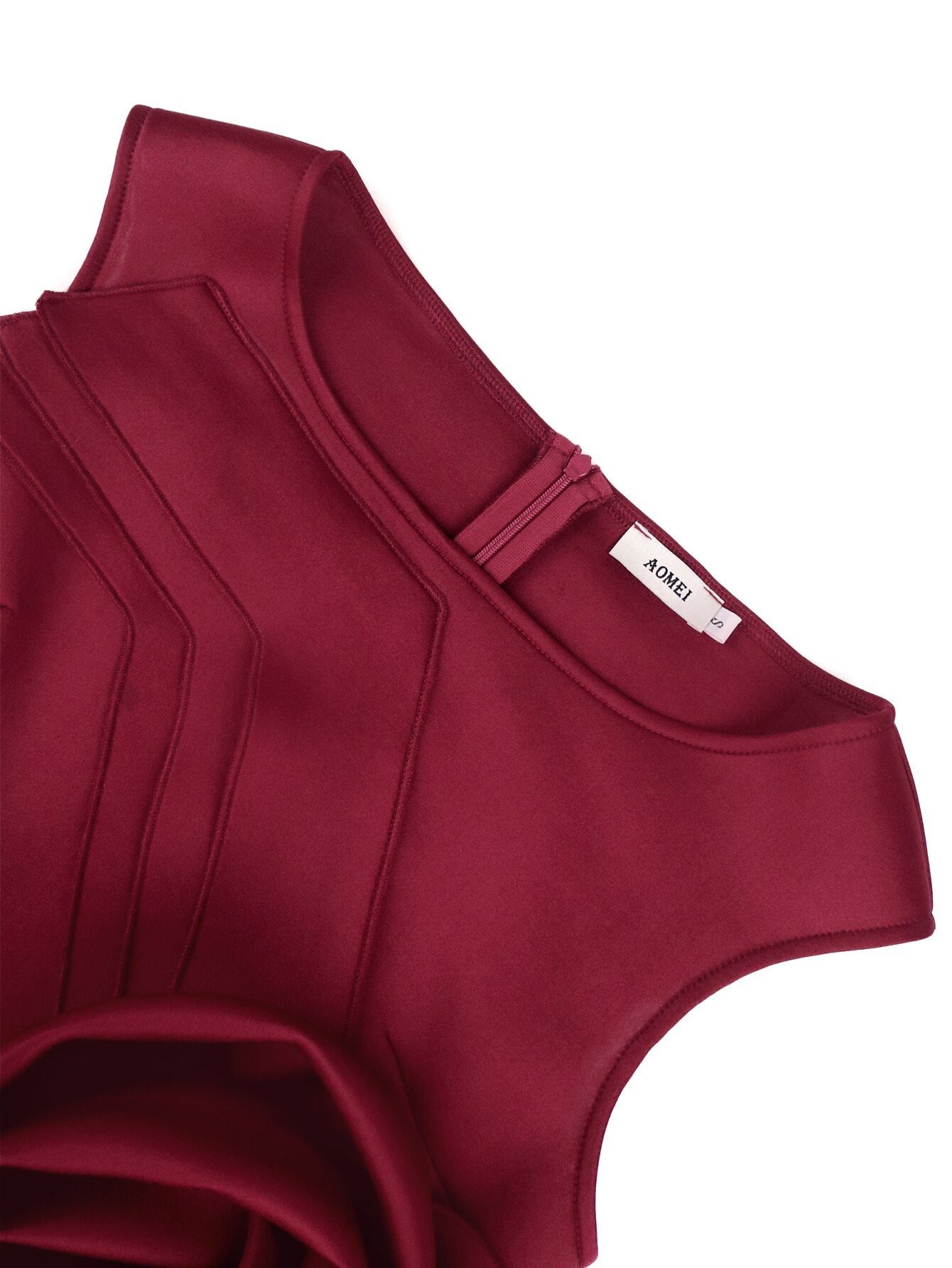 WAOMEI Women's Dress Partn Big flowers Ruffles