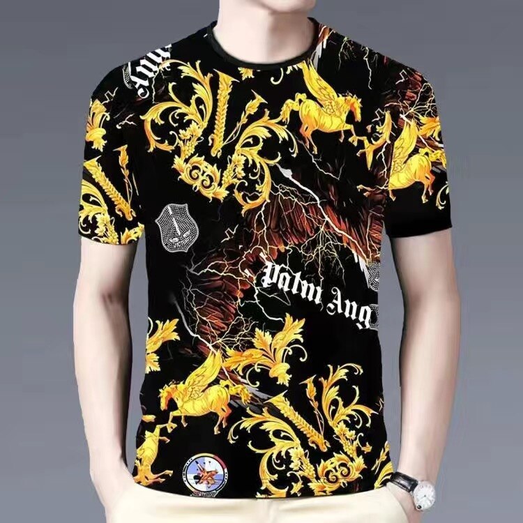 Summer New Mens T Shirts Oversized Loose Clothes Vintage