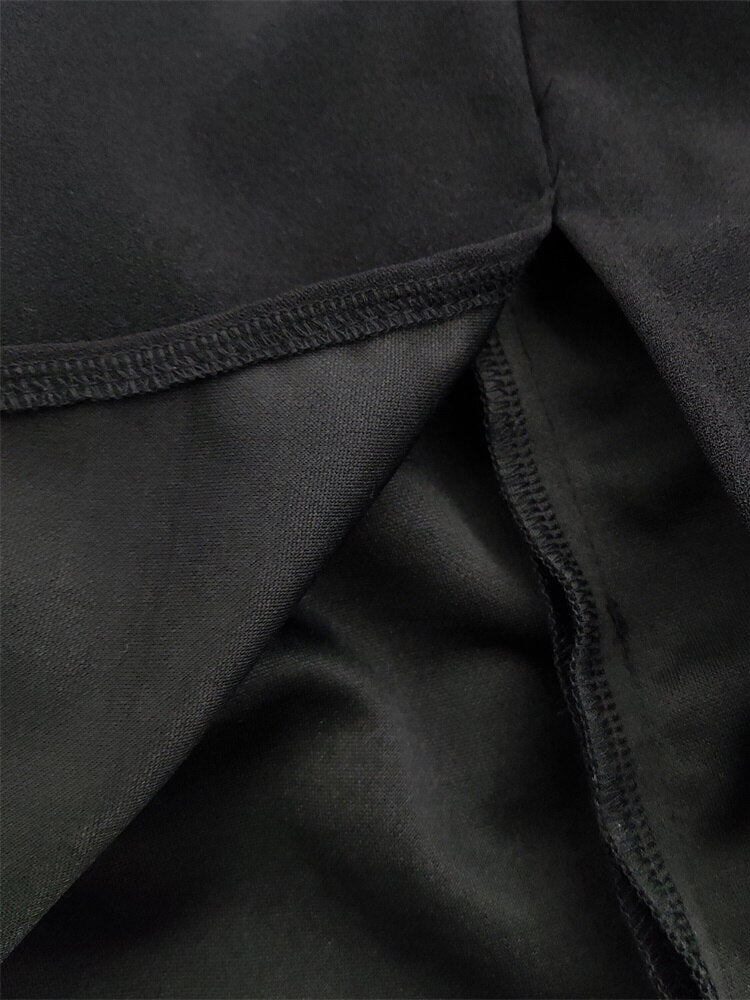 Women Sheer Long Sleeves Polka Dot Bodycon Dress Office Ladies