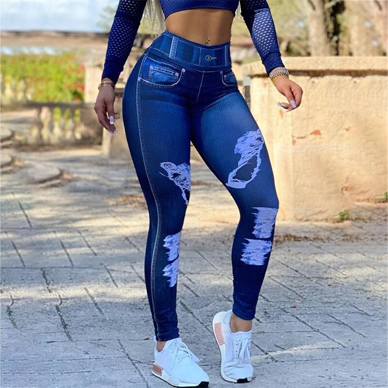 Women&#39;s Pants 2022 Autumn Fashion High Waist Camouflage Slim Pants Button Stitching Casual Skinny Long Leggings