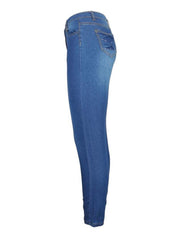 Women's Jeans 2022 Summer Trend Fashion O-Ring Zipper Decor Casual High Waist Skinny Plain Pocket Daily Jeans Without Belt