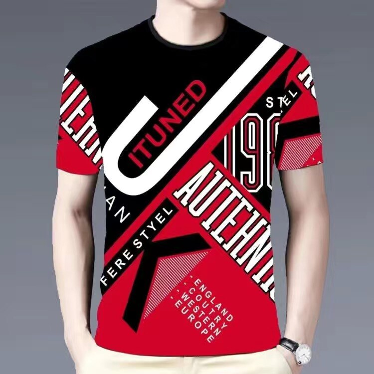 Summer New Mens T Shirts Oversized Loose Clothes Vintage