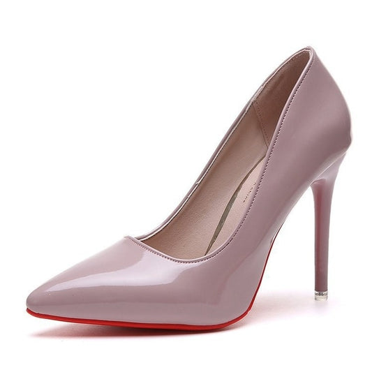 Women Shoes Spring Patent Leather Stiletto Women&#39;s Single Shoes Pointed Dress Bride Bridesmaid Wedding Shoes
