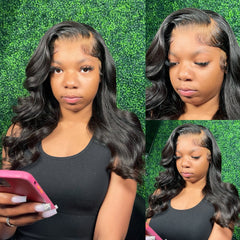 Wigirl 13x6 Transparent Body Wave Lace Front Bob Wig 13x4 Human Hair Wigs Remy 250% Short Water Wave Lace Frontal Wig For Women