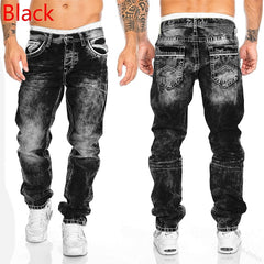 Straight Jeans Man Vintage Wash Denim pants Spring baggy Jeans men Cacual Designer
