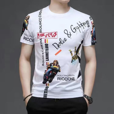 Summer New Mens T Shirts Oversized Loose Clothes Vintage