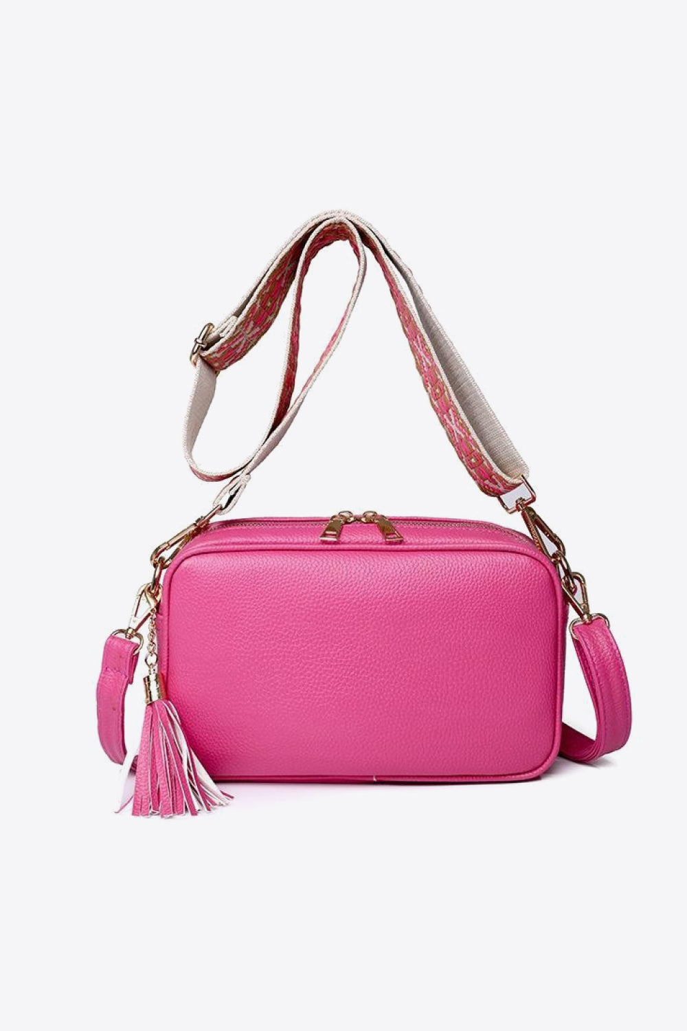 PU Leather Tassel Crossbody Bag | Luxury Women's Handbag