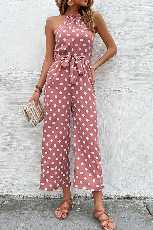 Polka Dot Grecian Wide Leg Jumpsuit - Women & Men Fashion Store | JL Fashion Store