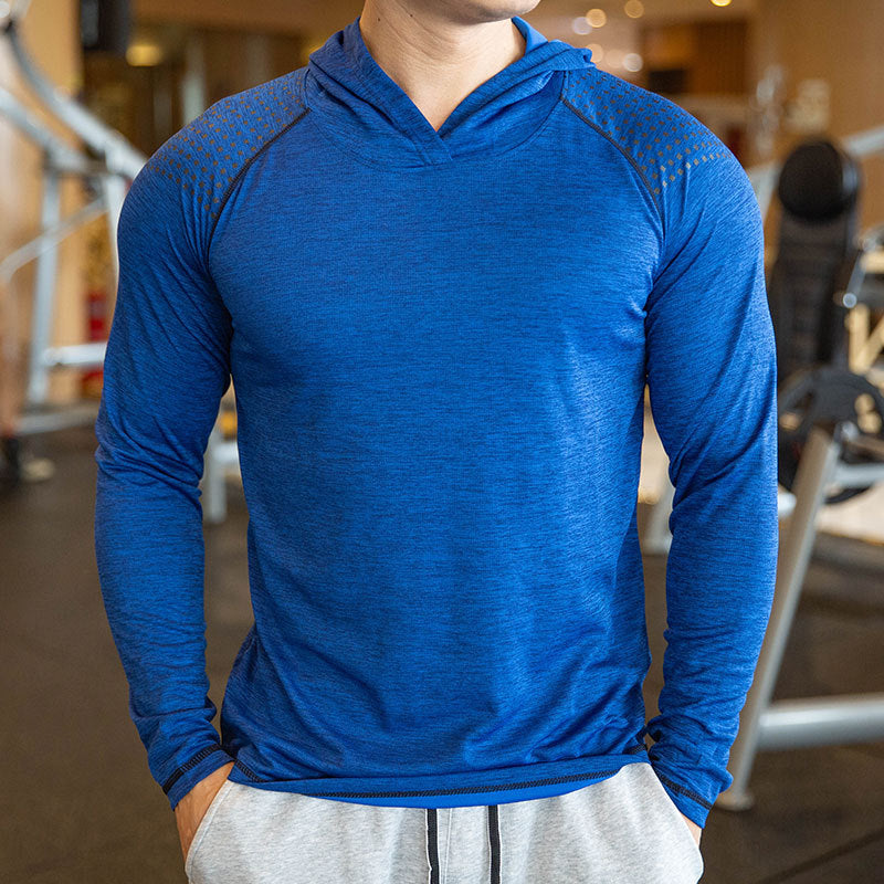 Sports Long-sleeved Men's Hooded Sweater Running Fitness Quick-drying