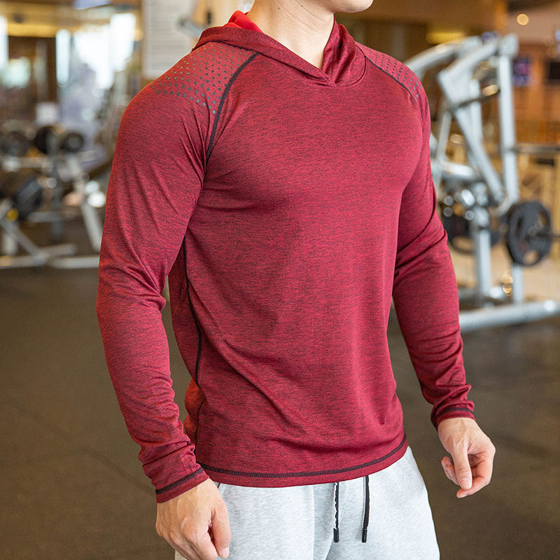 Sports Long-sleeved Men's Hooded Sweater Running Fitness Quick-drying