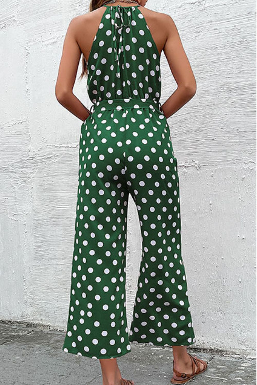 Polka Dot Grecian Wide Leg Jumpsuit - Women & Men Fashion Store | JL Fashion Store