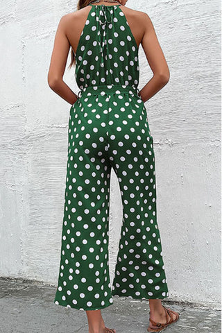 Polka Dot Grecian Wide Leg Jumpsuit - Women & Men Fashion Store | JL Fashion Store
