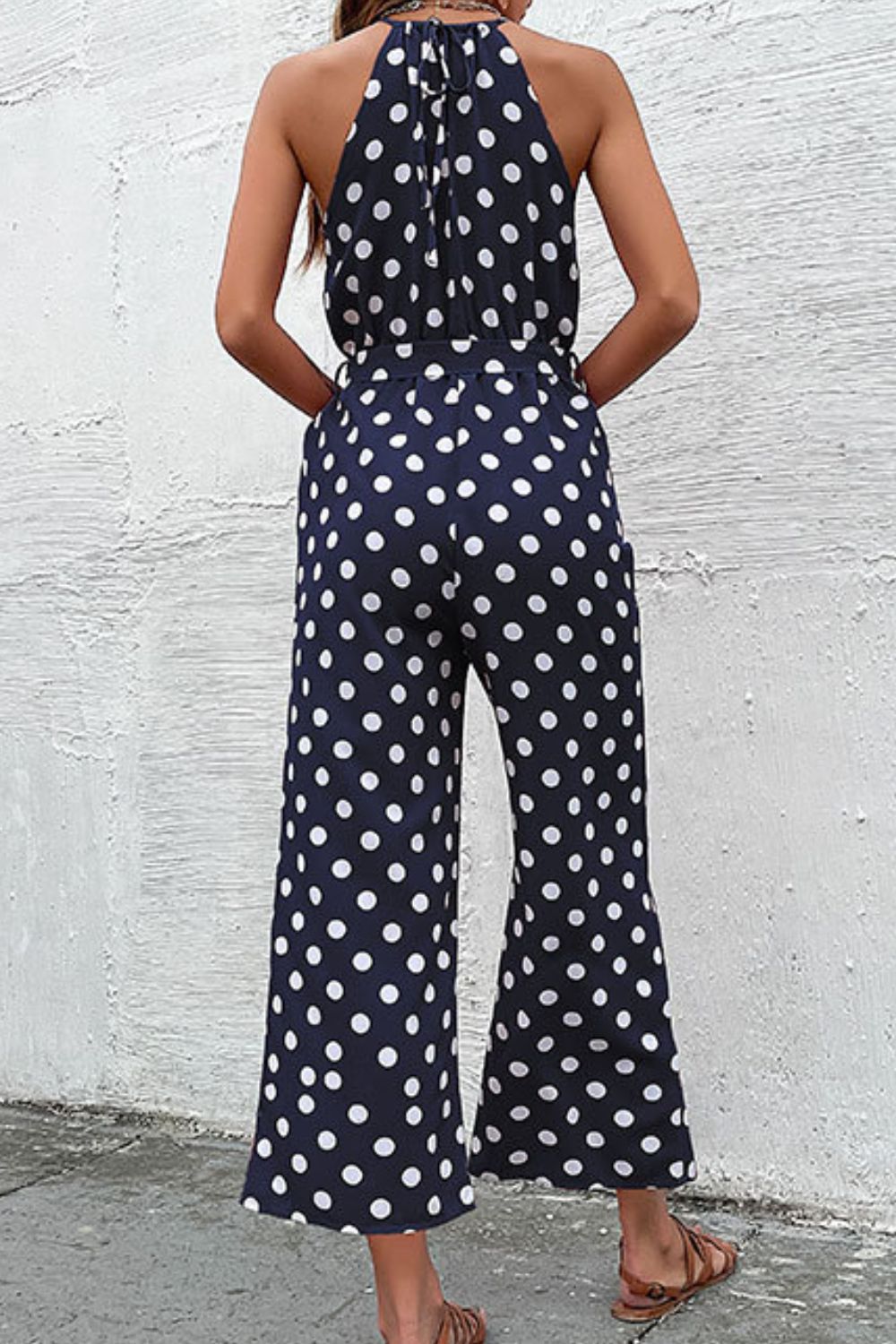 Polka Dot Grecian Wide Leg Jumpsuit - Women & Men Fashion Store | JL Fashion Store