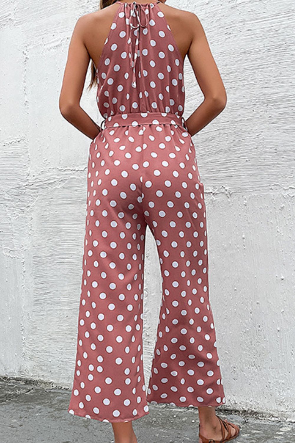 Polka Dot Grecian Wide Leg Jumpsuit - Women & Men Fashion Store | JL Fashion Store